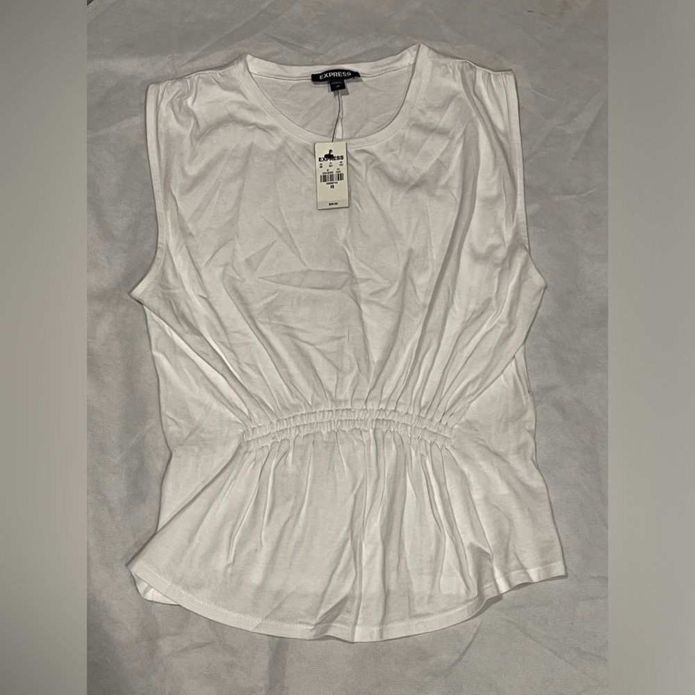 Express White Short Sleeve Top